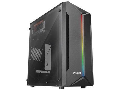 EVEREST Saber RGB LED Strip Black 250W Mini Tower kućište