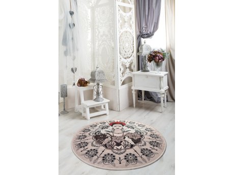 Conceptum Hypnose Okrugli multicolor tepih sa printom Frida Round 140 cm (882CHL1075)