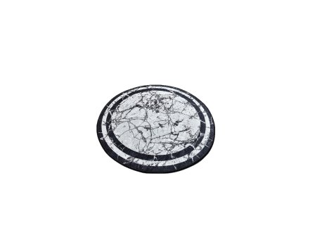 Conceptum Hypnose Okrugli belo - crni tepih Marmor 140 cm (882CHL2158)