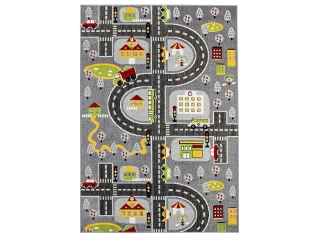 Conceptum Hypnose Dečiji tepih Trafik Grey 140 x 200 (690CCL1168)