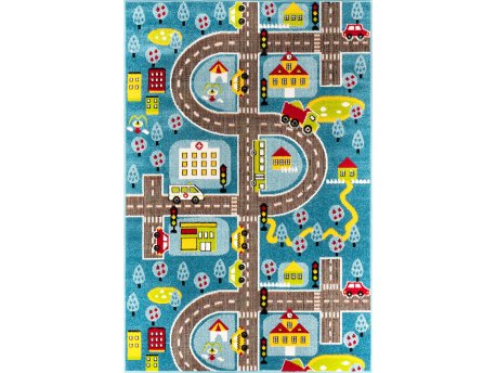Conceptum Hypnose Dečiji tepih Trafik Blue 140 x 200 (690CCL1118)