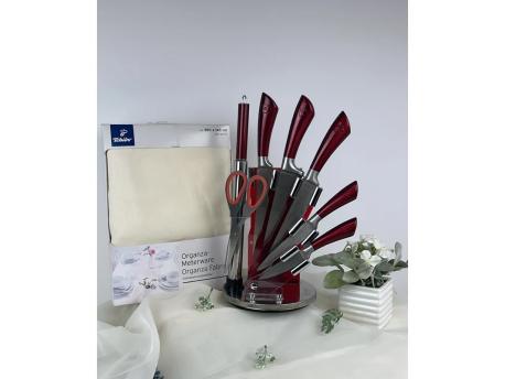 TCHIBO Set stolnjak i Royalty rotirajući crveni noževi