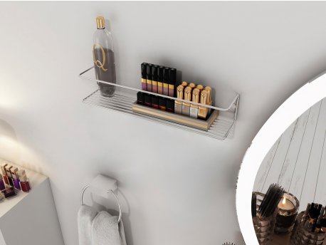 HANAH HOME Banyo Makyaj Rafı Baharatlık Chrome
