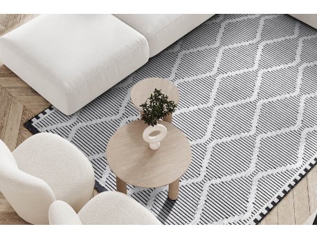 Conceptum Hypnose Tepih staza (98x200) 65296 Meridyen Black White