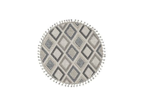 Conceptum Hypnose Okrugli tepih Bukle 1402 Grey 160 cm (860BLN1706)
