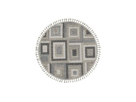 Conceptum Hypnose Okrugli tepih Bukle 1404 Grey 160 cm (860BLN1778)
