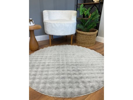 Conceptum Hypnose Tepih (200 cm) Puffy Bubble Yuvarlak Grey