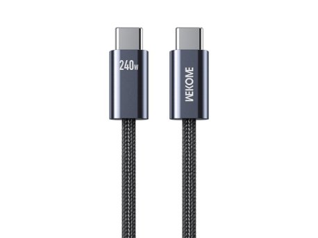WEKOME WDC-23 Kabl 3.1 USB tip C M/M 1m za Super brzo punjenje 240W/480Mbps, crni