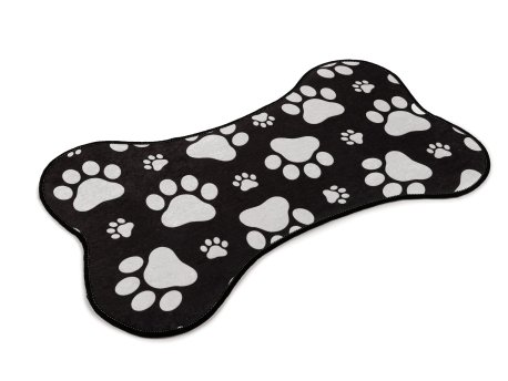 Conceptum Hypnose Crno - beli tepih Paw 60 x 100 (882CHL1464)