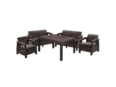 CURVER Baštenska garnitura Corfu Fiesta braon CU 258945