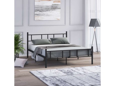 HANAH HOME Bračni krevet Akın Black 120 x 200