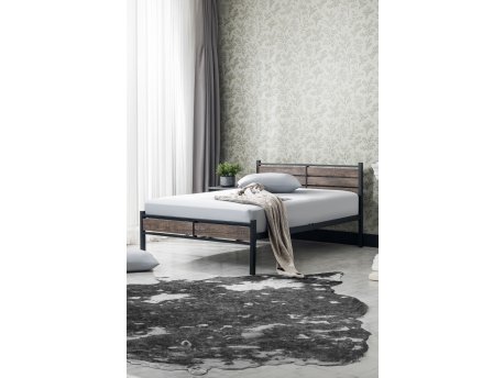 HANAH HOME Bračni krevet K300 Black (120 x 200)