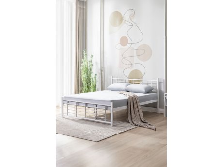 HANAH HOME Bračni krevet K01 White (120 x 200)