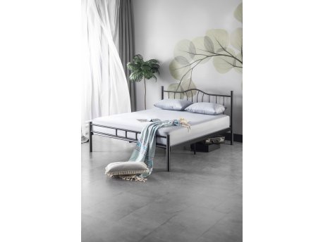 HANAH HOME Bračni krevet K25 Black (120 x 200)