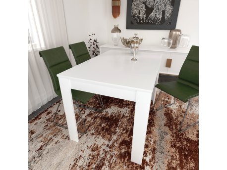 HANAH HOME Trpezarijski sto Single 120 Shiny White