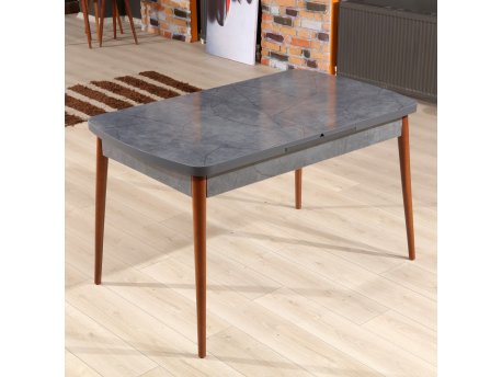 HANAH HOME Trpezarijski sto Aris Anthracite Walnut