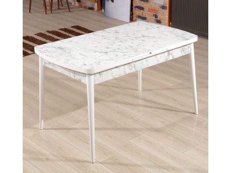 HANAH HOME Trpezarijski sto Carrara White Grey
