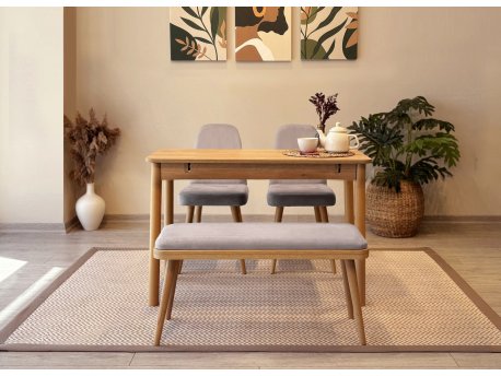 HANAH HOME Trpezarijski set Vina Mini 01 0701 Oak Soho Grey