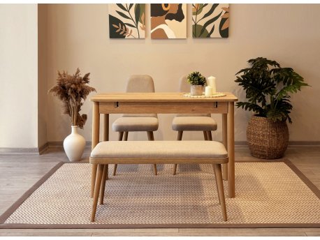 HANAH HOME Trpezarijski set Vina Mini 01 1005 Oak Cream