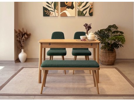 HANAH HOME Trpezarijski set Vina Mini 01 1070 Oak Green