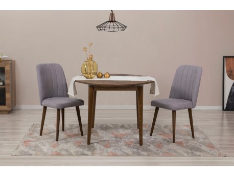HANAH HOME Trpezarijski sto i stolice Vina 0701 - Walnut Grey