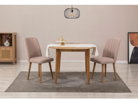 HANAH HOME Trpezarijski sto i stolice Vina 0900 - Atlantic Pine Stone