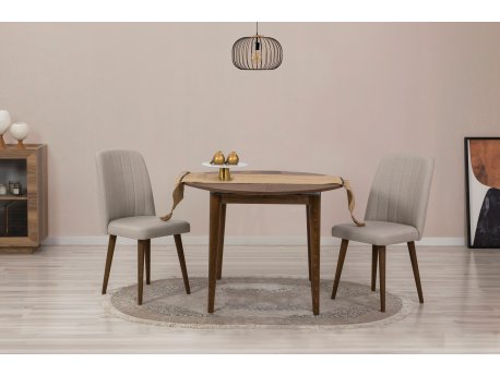 HANAH HOME Trpezarijski sto i stolice Vina 1005 3 - White Cream