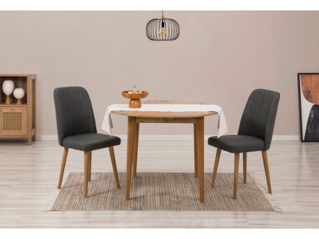 HANAH HOME Trpezarijski sto i stolice Vina 1053 - Atlantic Pine Anthracite