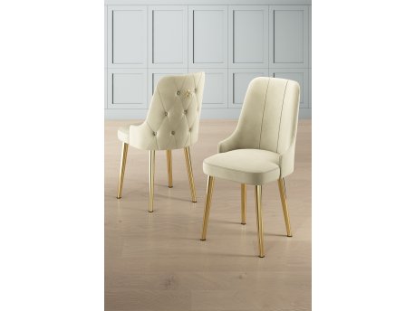 HANAH HOME Set 6 stolica Newa Cream Gold