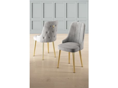 HANAH HOME Set 6 stolica Newa Grey Gold