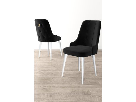 HANAH HOME Set 6 stolica Newa Black White