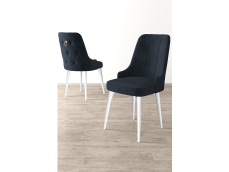 HANAH HOME Set 6 stolica Newa Anthracite White