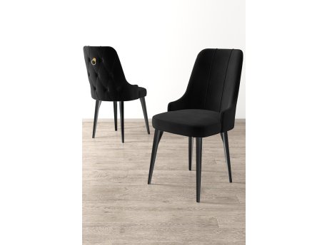 HANAH HOME Set 6 stolica Newa Black