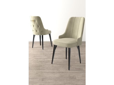 HANAH HOME Set 6 stolica Newa Cream Black