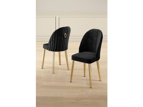 HANAH HOME Set 6 stolica Mara Black Gold
