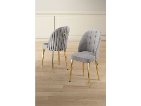 HANAH HOME Set 6 stolica Mara Grey Gold
