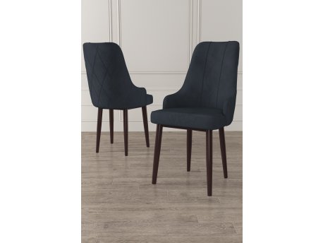 HANAH HOME Set 6 stolica Trex Anthracite Brown