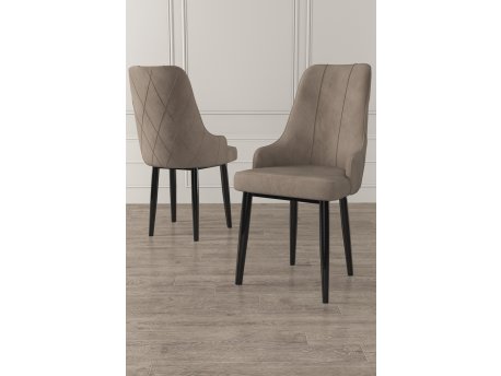 HANAH HOME Set 6 stolica Trex Cappuccino Black