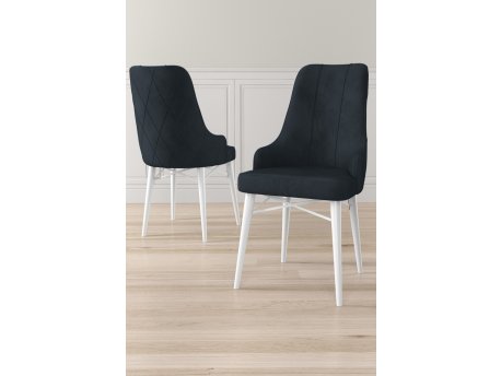 HANAH HOME Set 6 stolica Neta Anthracite White