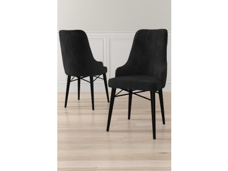 HANAH HOME Set 6 stolica Neta Black