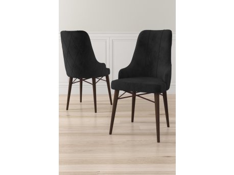 HANAH HOME Set 6 stolica Neta Black Brown