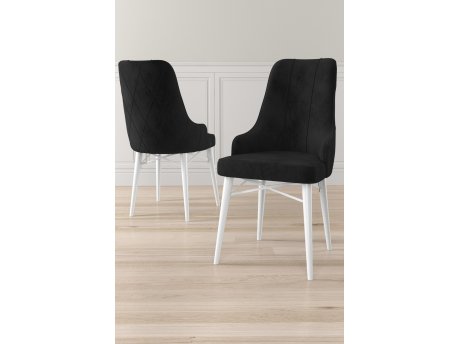 HANAH HOME Set 6 stolica Neta Black White