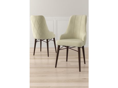 HANAH HOME Set 6 stolica Neta Cream Brown