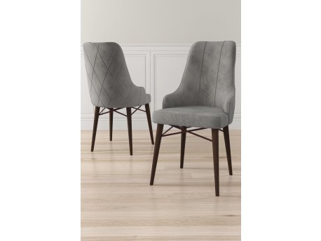 HANAH HOME Set 6 stolica Neta Grey Brown