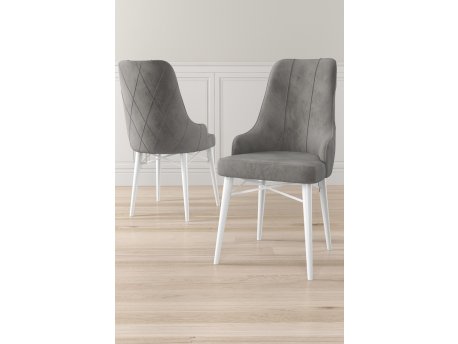 HANAH HOME Set 6 stolica Neta Grey White