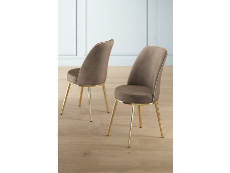 HANAH HOME Set 6 stolica Pefa Cappuccino Gold