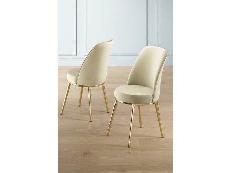 HANAH HOME Set 6 stolica Pefa Cream Gold
