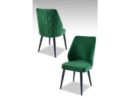HANAH HOME Set 2 stolice Pufi Green Black