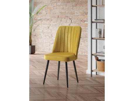 HANAH HOME Set 2 stolice Vega Yellow Black