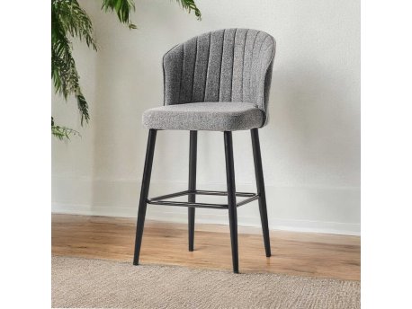 HANAH HOME Set 4 barske stolice Rubi Grey Black
